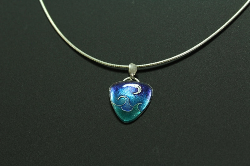 Sunset Cloisonné Enamel Pendant