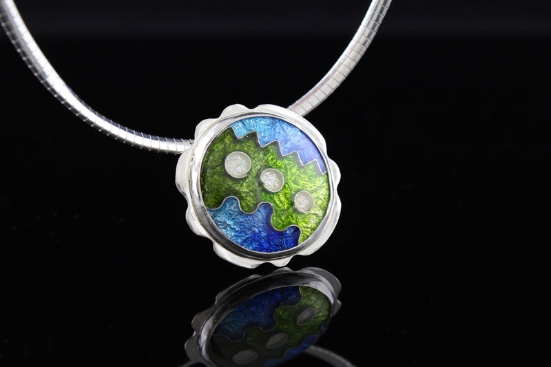 cloisonne pendant by tonya butcher