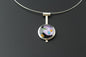Abstract Circle Cloisonné Enamel Dangle Pendant