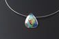 Face Teardrop Champlevé & Cloisonné Enamel Pendant