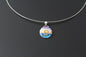 Sunset Cloisonné Enamel Pendant