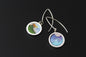 Day & Night, Beach & Mountains, Dangle Champlevé & Cloisonné Enamel Earrings