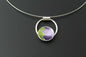 Abstract Circle Cloisonné Enamel Pendant