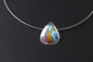 Abstract Teardrop Champlevé & Cloisonné Enamel Pendant
