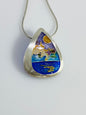 Sunset Teardrop Champlevé Enamel Pendant