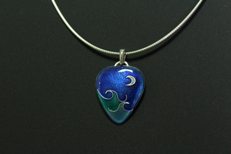 Sunset Cloisonné Enamel Pendant