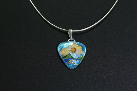 Sunset Cloisonné Enamel Pendant