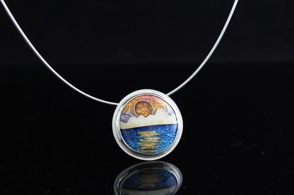 Sunset Cloisonné Enamel Pendant